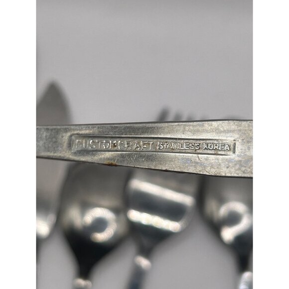 Customcraft CUS10 Stainless Steel Floral Flatware Set 16 replacement pieces - Picture 5 of 5